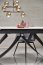 HILARIO Extendable table white marble / black