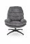 DARIO Lounge chair with footrest ( Gray )