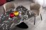 HILARIO Extendable table black marble / black