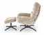 DARIO Lounge chair with footrest ( beige )