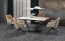 FERNANDO Dining table Extendable White marble / black